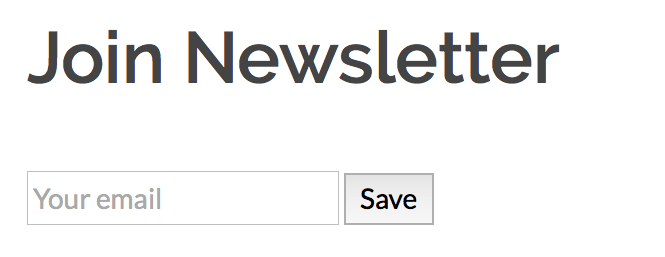 Screenshot of Join newsletter block