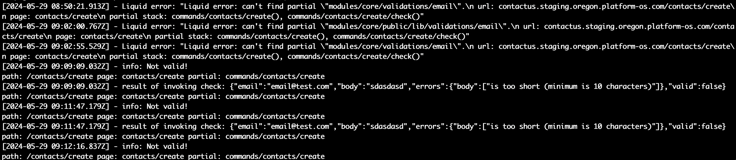 CLI command to view logs