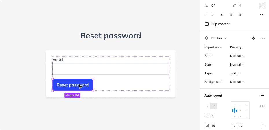 Sample for swapping a Button component to another variant